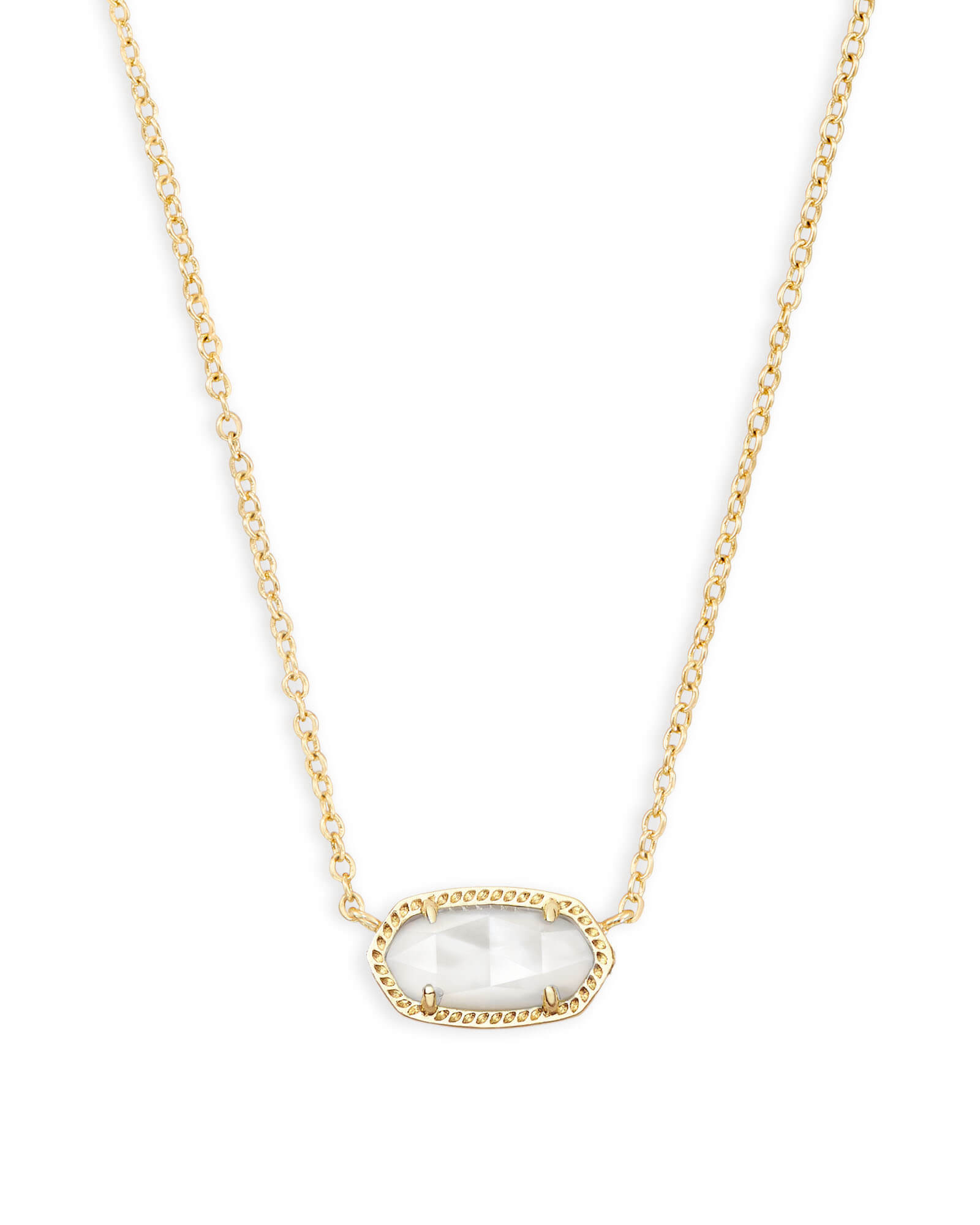 KENDRA SCOTT ELISA IVORY MOTHER OF PEARL GOLD TONE NECKLACE